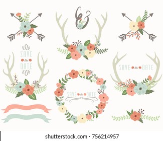 Wedding Floral Antlers Collections