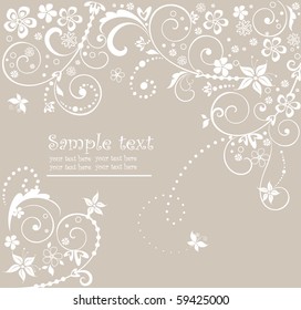 Wedding floral card