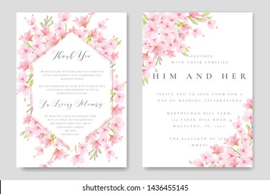 wedding Floral Cherry Blossom Frame