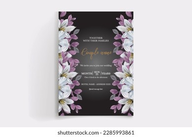 wedding floral elegance invitation templates