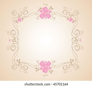 Wedding floral frame