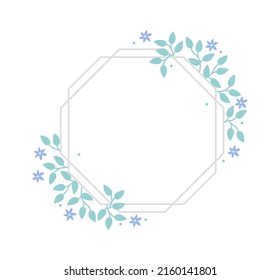 Boda de marco floral con flores de primavera. Ilustración del vector