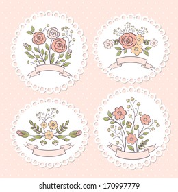 Wedding floral graphic set