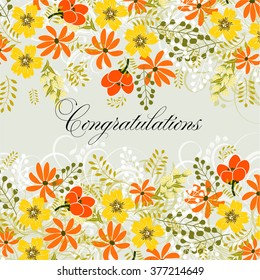 Wedding floral invitation