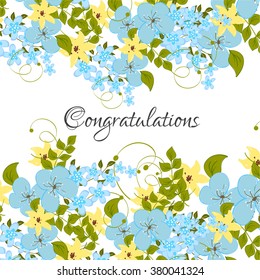 Wedding floral invitation