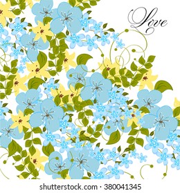 Wedding floral invitation