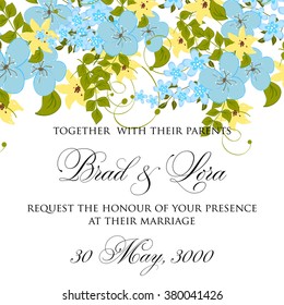 Wedding floral invitation