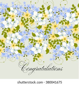 Wedding floral invitation