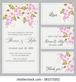 Wedding floral invitation