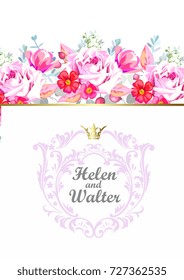 Wedding floral invitation


