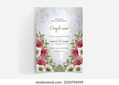 wedding floral invitation card templates