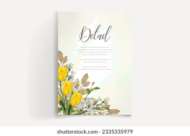 wedding floral invitation card templates