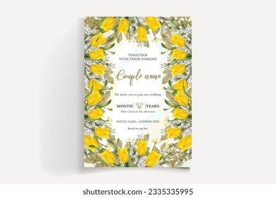 wedding floral invitation card templates