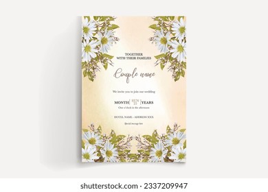 wedding floral invitation card templates