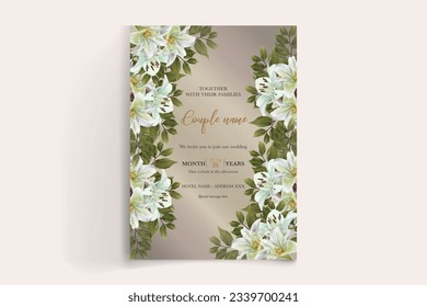 wedding floral invitation card templates