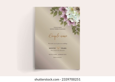 wedding floral invitation card templates