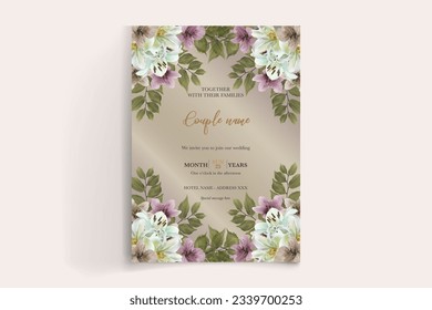 wedding floral invitation card templates