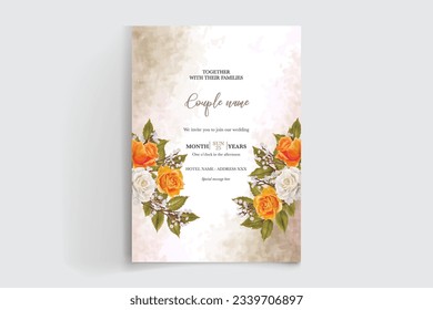 wedding floral invitation card templates