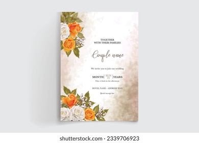 wedding floral invitation card templates
