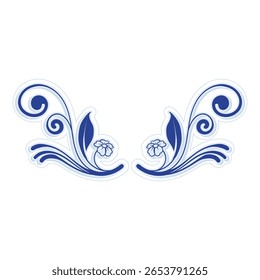 Wedding Floral Ornament with Decorative Swirls. Vintage flourish calligraphic corners and dividers in baroque style. Perfect for invitations, stationery, greeting cards, certificates borders, frames