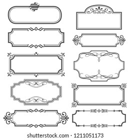 Wedding Floral Ornament Frame, Corner, Divider Collection