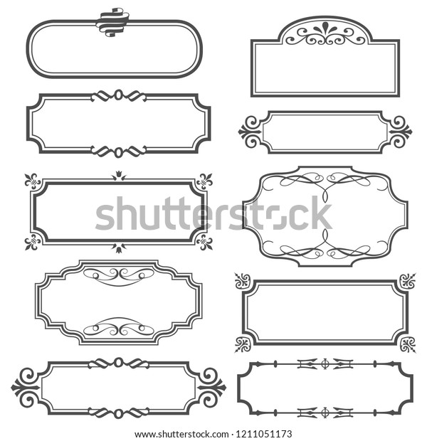 Download Wedding Floral Ornament Frame Corner Divider Stock Vector Royalty Free 1211051173