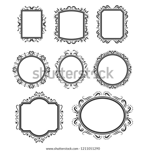 Download Wedding Floral Ornament Frame Corner Divider Stock Vector Royalty Free 1211051290