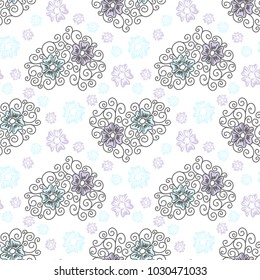 Wedding floral seamless pattern vector romantic background