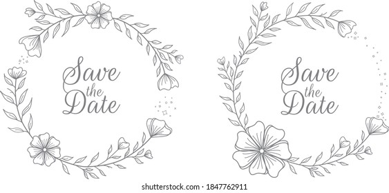 
wedding floral title, wedding floral badges 