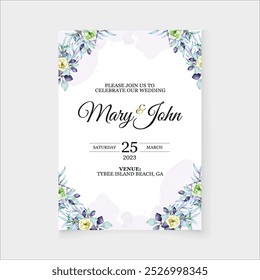 Wedding Floral and Traditional Invitation Card. Illustrator and designer. Wedding Invites, save the date, Birthday Invites, Video Invites, E-Cards.