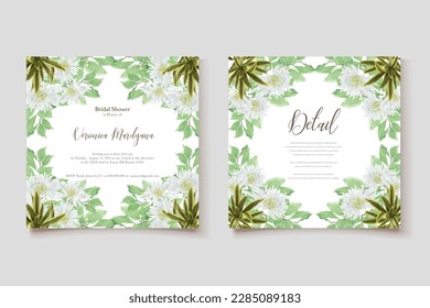 wedding floral watercolour invitation templates