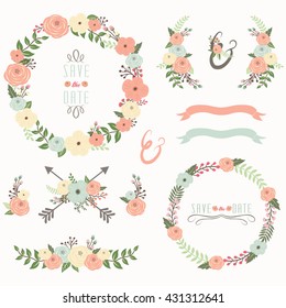 Wedding Floral Wreath Collection Set