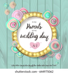 Wedding flower gold mint. Wallpaper. flyers, invitation, posters, brochure, voucher discount. Vector illustration template Banners On wooden background