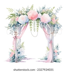 wedding flower  Watercolor illustration design