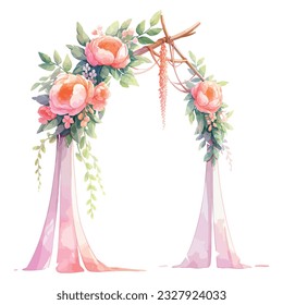 wedding flower  Watercolor illustration design