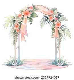 wedding flower  Watercolor illustration design