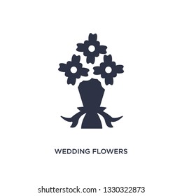 wedding flowers icon. Simple element illustration from birthday party and wedding concept. wedding flowers editable symbol design on white background. Can be use for web and mobile.