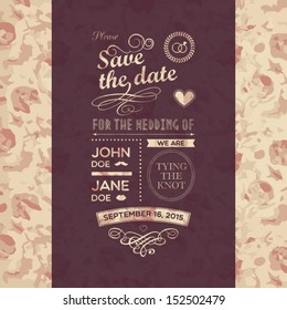 Wedding flowers invitation