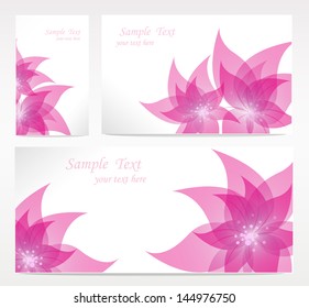 Wedding flowers invitation card. Pink vector floral background