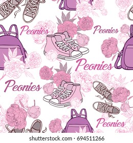 Wedding flowers on white seamless background
