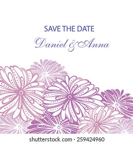 Wedding flowers, pattern, wedding card, save the date