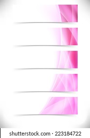 Wedding flyer elegant pink line glowing border. Vector illustration