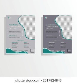 Modelos de folheto de casamento podem ser editados