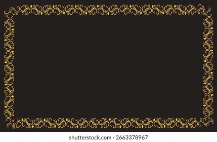  Diseño del marco de la boda con el fondo negro