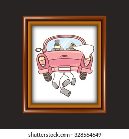 wedding frame design, vector illustration eps10 graphic 