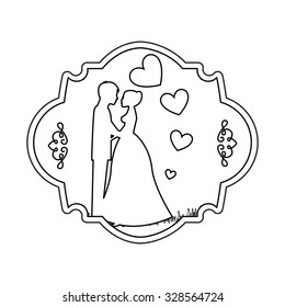 wedding frame design, vector illustration eps10 graphic 