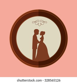 wedding frame design, vector illustration eps10 graphic 