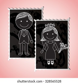 wedding frame design, vector illustration eps10 graphic 