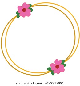 wedding Frame with flower , Gold Farame decoration 