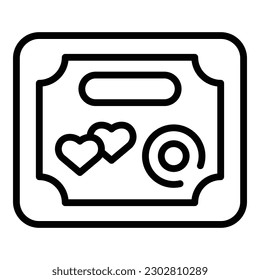 Wedding frame photo icon outline vector. Event service. Ceremony party